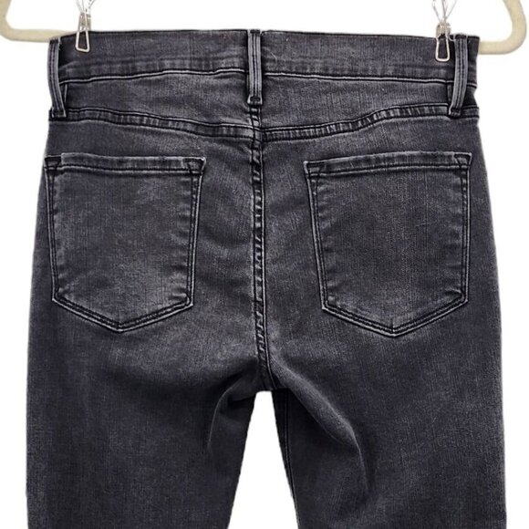 Frame Denim Le Skinny De Jeanne Crop Distressed Gray Jeans Womens 27 - Picture 4 of 9